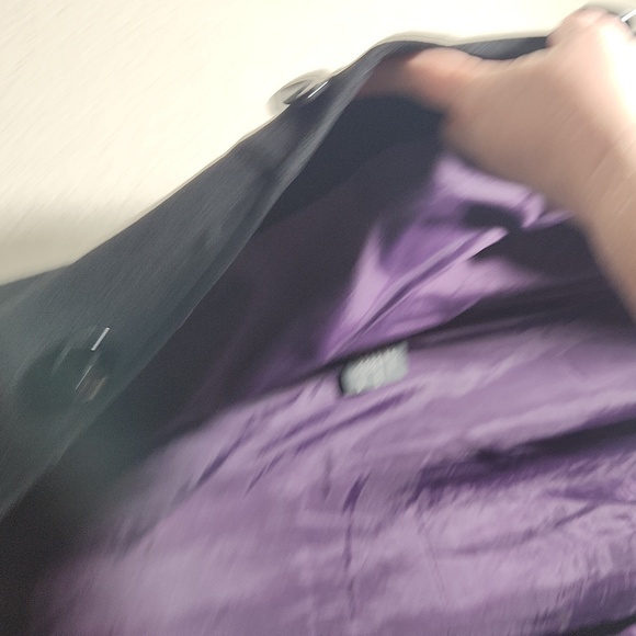 Kenneth Cole Reaction Womens Coat Size 12 Back Trench Wool Blend Black Jacket - Picture 7 of 15